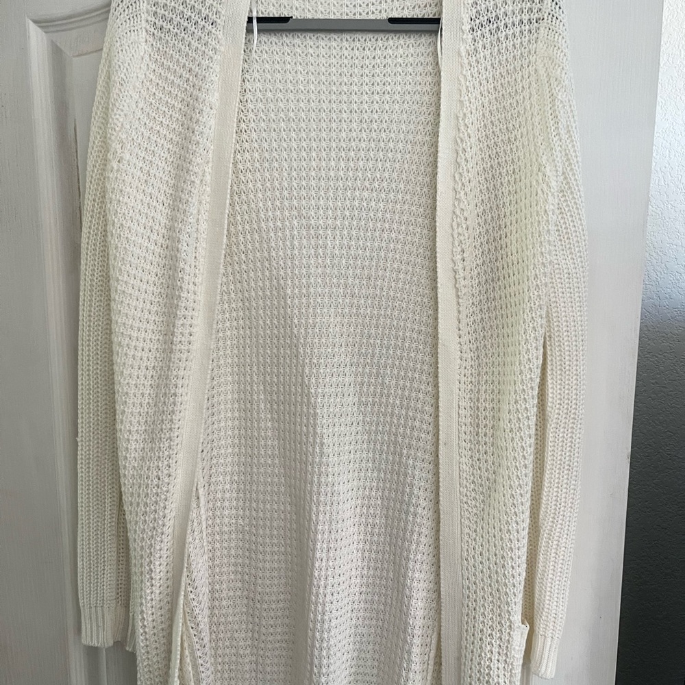 Urban Heritage Cream Open-Front Cardigan